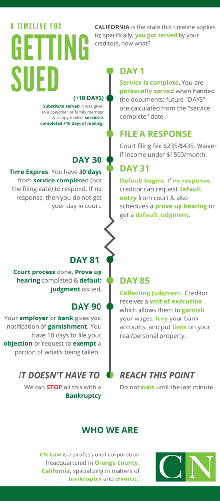 Getting Sued in California Infographic
